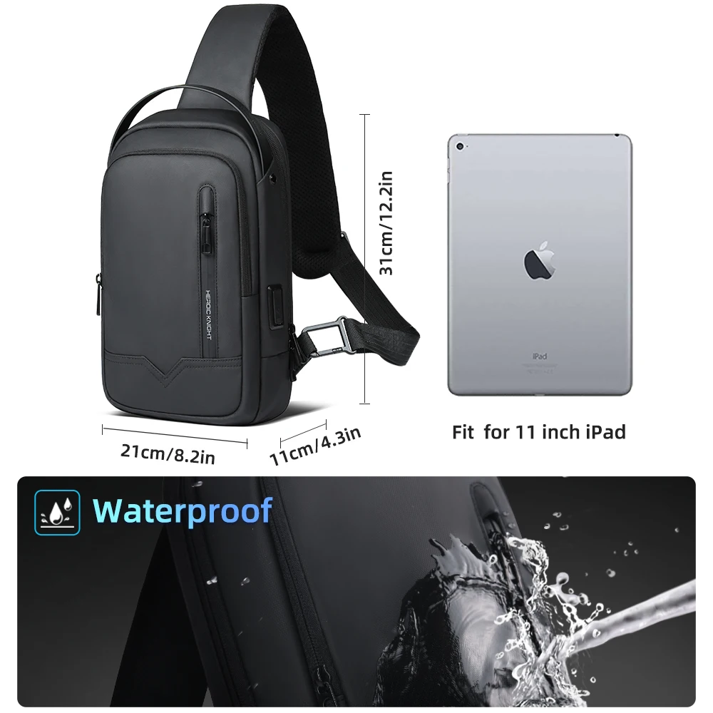 Heroic Knight Crossbody Chest Bag Waterproof Men Shoulder Bag for 11\