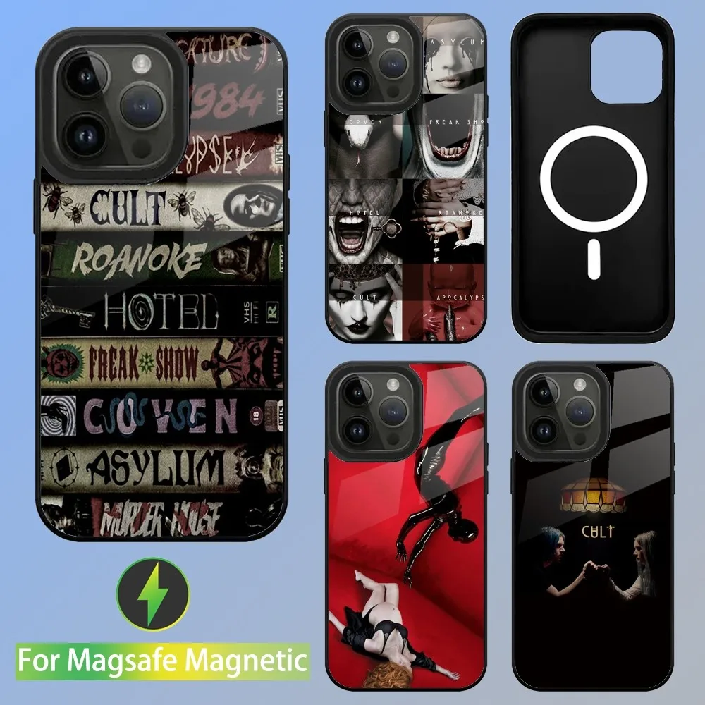 AHS American Horror Story Phone Case For iPhone 15,14,13,12,11,Plus,Pro,Max Mini Magsafe Magnetic Wireless Charging