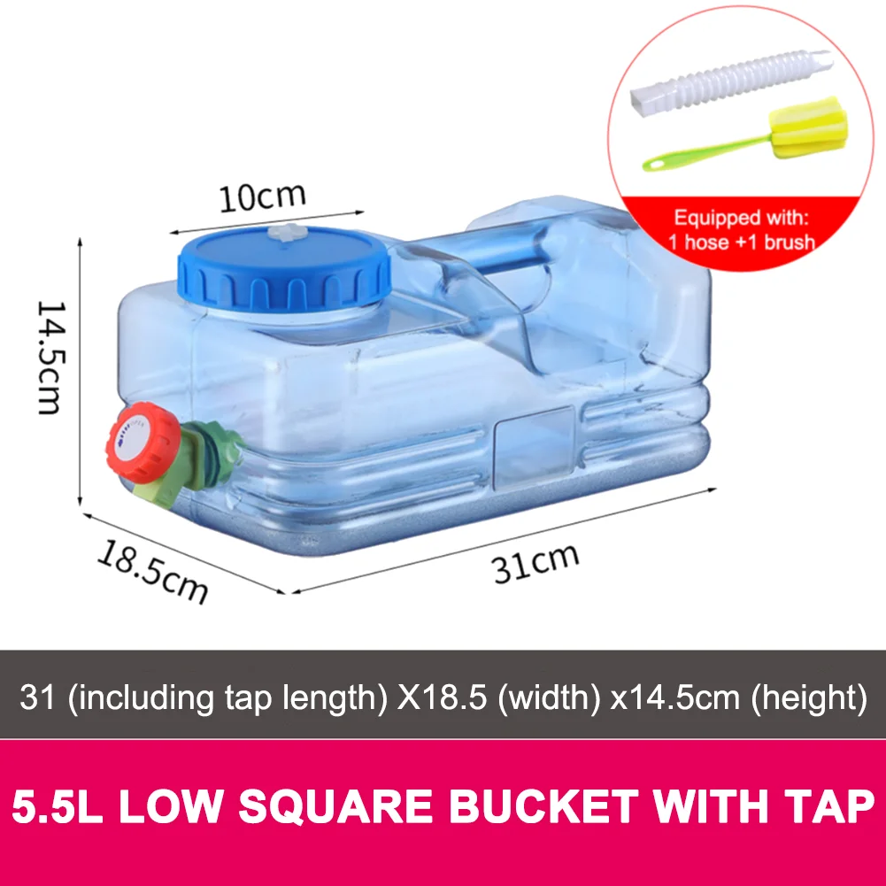 5/5.5/7.5/10l Draagbare Wateremmer Rijden Zuiver Water Tank Container Met Kraan Voor Buiten Kamperen Auto Koken Picknick Wandelen