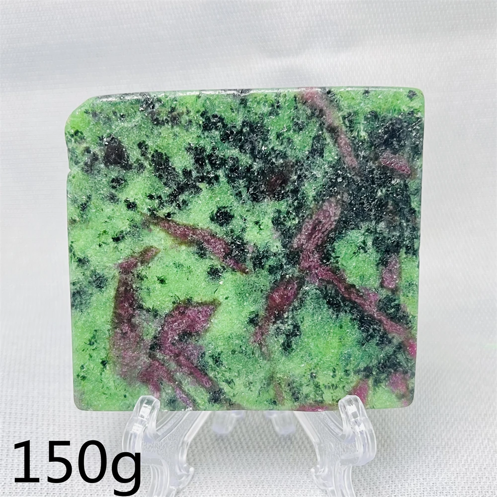 Natural Gem Slice Ruby Black Tourmaline Epidote Original Mineral Specimen Home Room Decoration Holiday Gift Spirit Stone Healing view 5