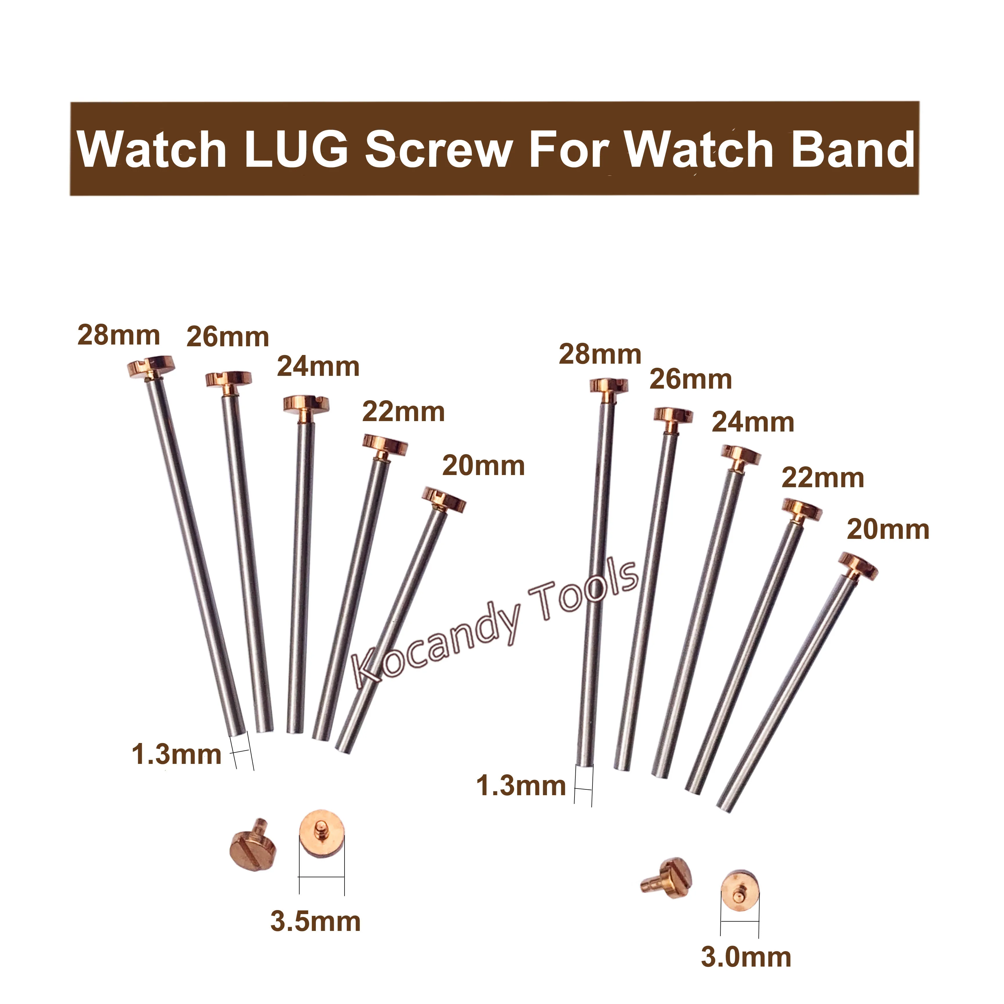 20 sizes of Watch Band Screw Pins for Watchmaker Repair Parts Watch LUG Screw Set