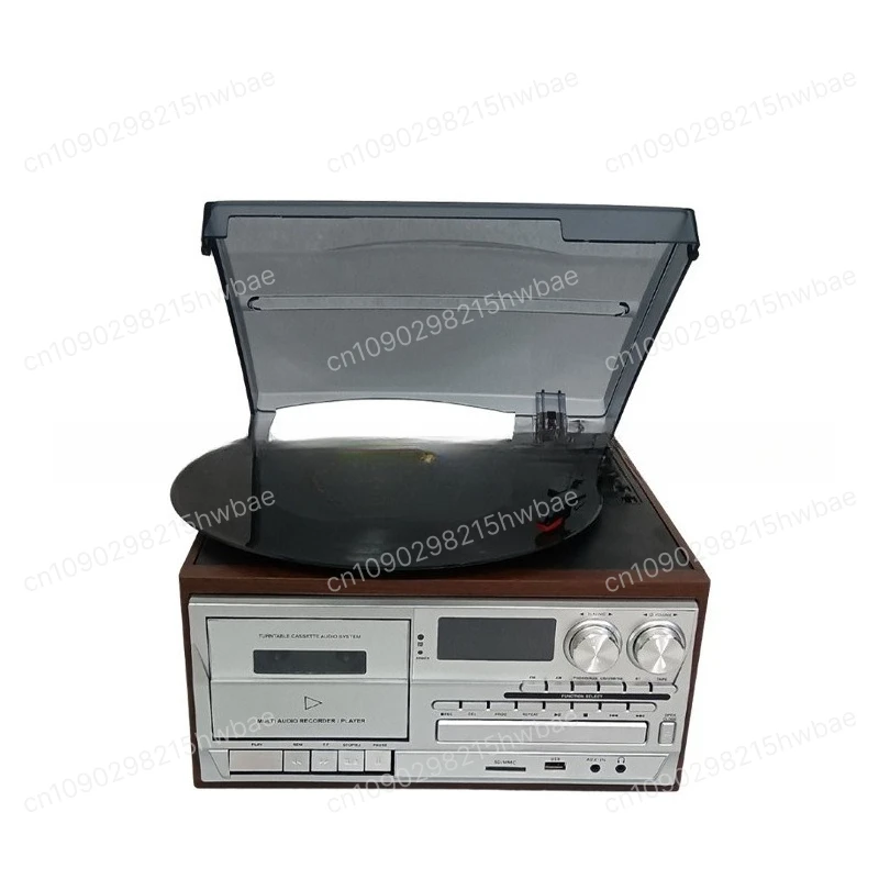 

Modern Vintage Retro Turntable Vinyl Record Player FM Radio Cassette Phonograph