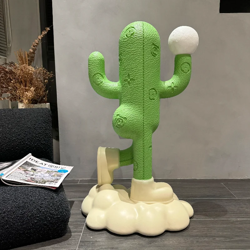 

Internet Celebrity Cactus Large Floor-standing Ornaments Gift Coat Rack Living Room Home Floor-standing Decoration Trend