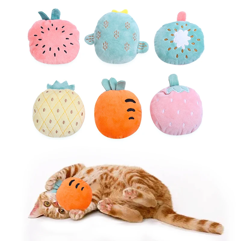 Cat toy Cute fruit catnip plush toy with bite resistant sleep Stuffed animals for cats