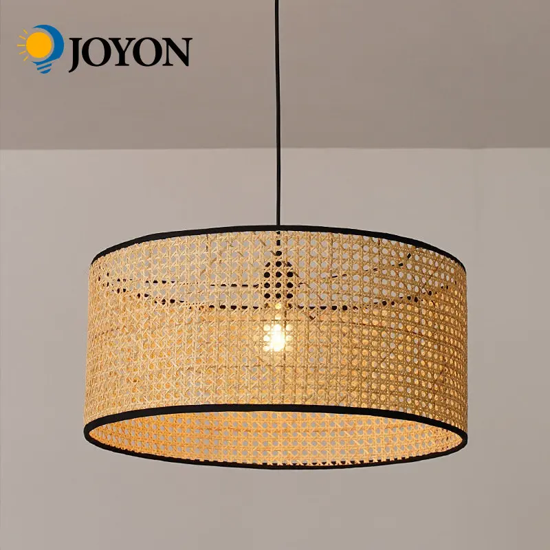 

Japanese Style Modern Hanglamp Rattan Pendant Light Fixture Handmade Light Lamp for Living Room Dining Room Decoration Luminaire