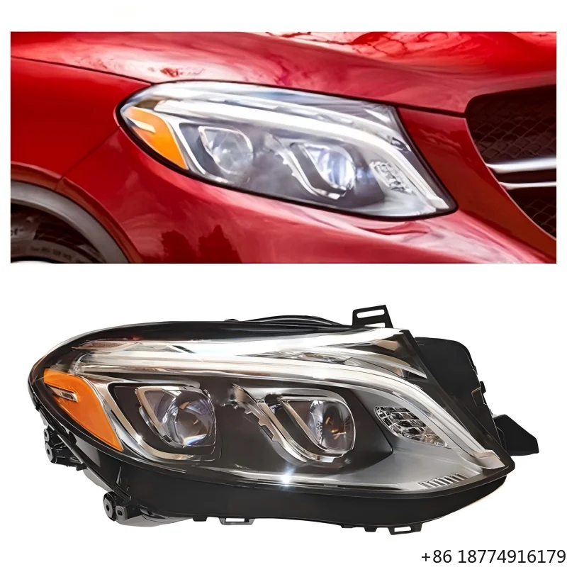 

-GLE W166 Headlights 2015-2019 GLE320/GLE350d/GLE400 6000K New A1668201159/A1668201259