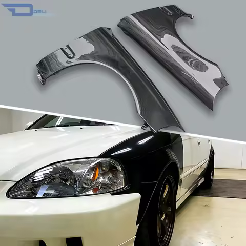 For Honda Civic 1996-1998 EK4 EK9 Type R Hatchback Carbon Fiber CF Front Fender Car Exterior Accessories
