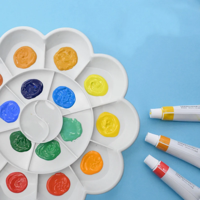 لوحة ألوان مكونة من 18 نغمة، لوحة ألوان زهر البرقوق، لوحة ألوان مائية كبيرة سميكة من الأكريليك #5