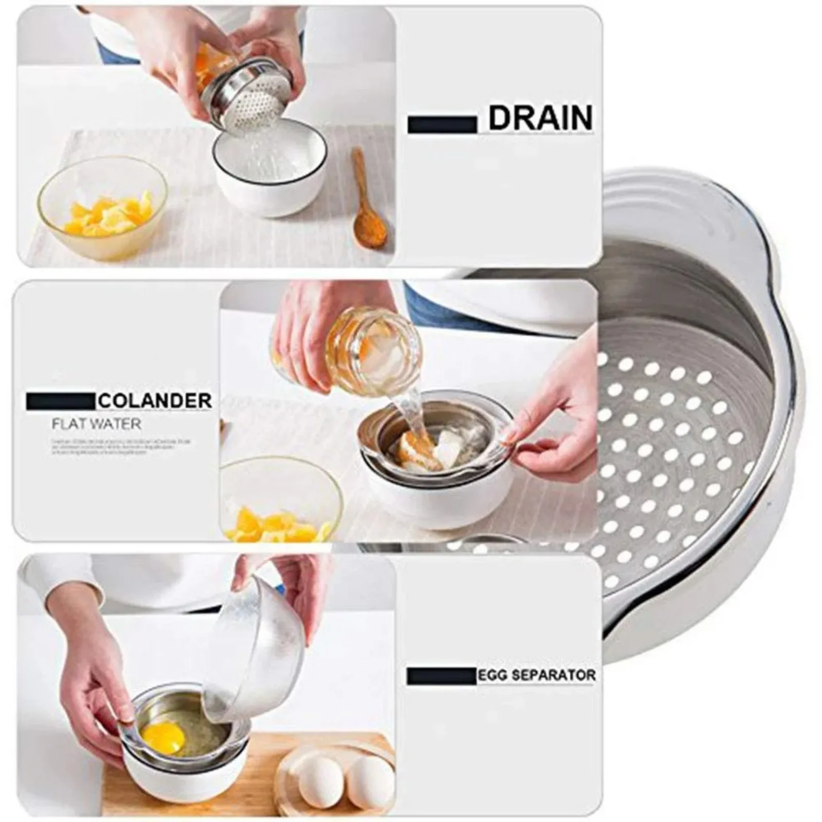 Stainless Steel Food Can Strainer Sieve Tuna Press Oil Lid Drainer Remover Home Supplies