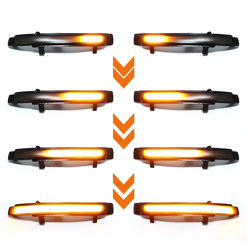 2Pcs Dynamic LED Turn Signal Blinker Mirror Flasher Light for Skoda Octavia 2009-2013 Superb 2008-2014 Car Side Signal Indicator
