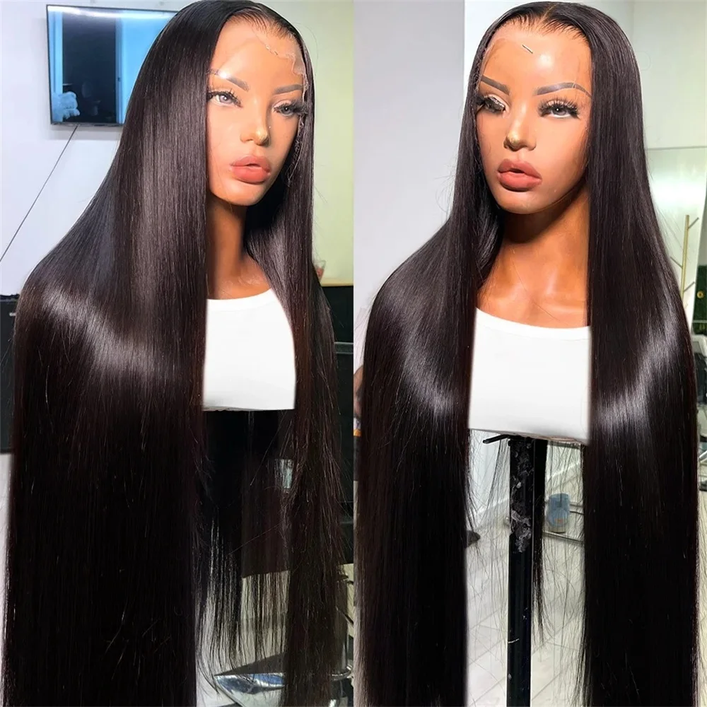 HD Transparent 360 Full Lace Wig 13X4 Lace Frontal Wig Straight 13x6 Lace Front Human Hair Wigs For Black Women 30 34 36 Inches