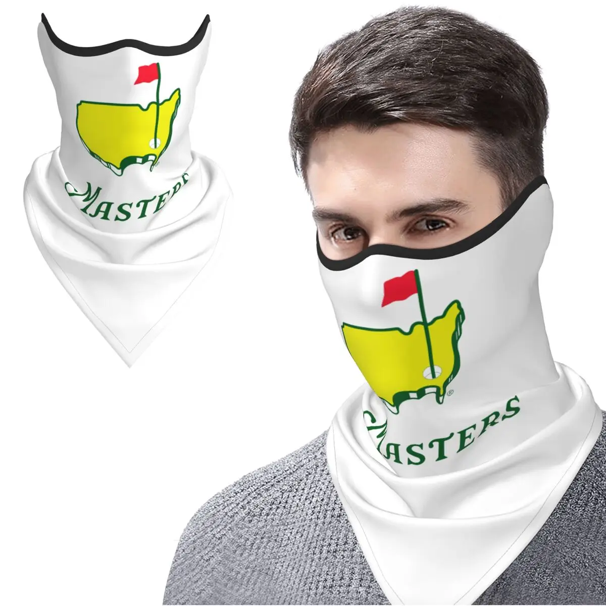 Golf Masters Tournament Logo Accessories Neck Gaiter Quick-Drying Bandana Face Balaclavas Cool Cycling Scarf For Outdoor Sports