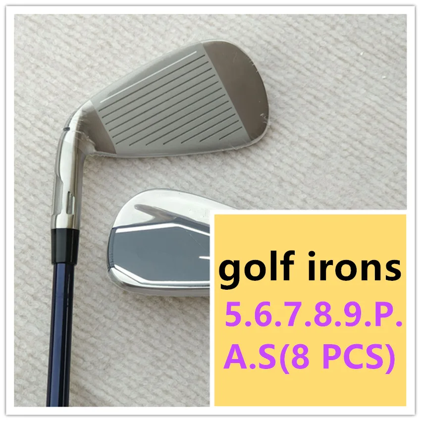 

New Men's qi10 Golf Club silvery Qi10 Golf Irons 5-9PAS 8pcs R/S/SR Flex Steel/Graphite Shaft Assemble With Head Cover