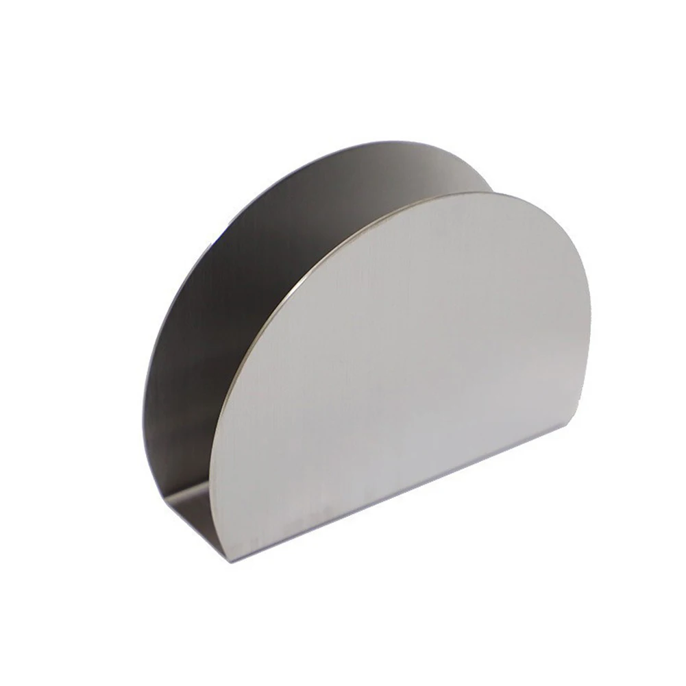 Tissue Dispenser Table Napkin Holder Half Round Home Modern Stainless Steel Storage Organizer Versatile Compact Dining Room