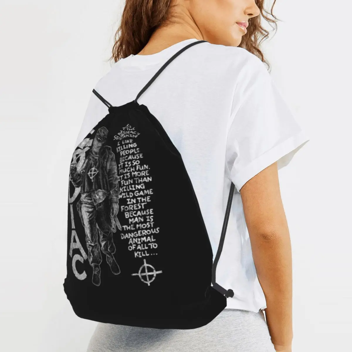 

Zodiac,David Fincher,Crime,Serial Killer Backpacks Fashion Drawstring Bags Sports Bag Book Bags for Man Woman Students