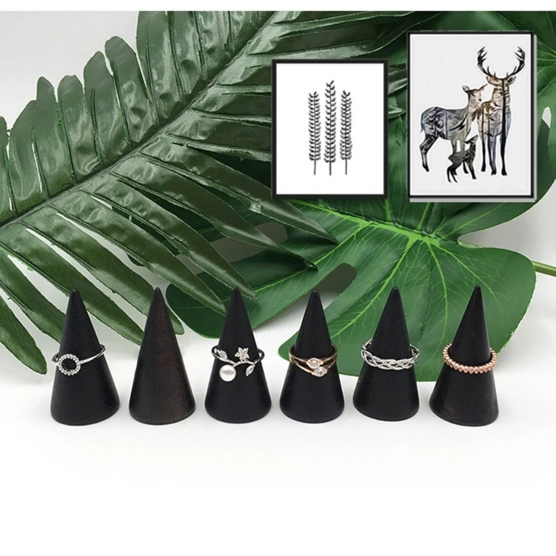 5Pcs Rings Display Stands Cone Rings Holder Jewelry Finger Trinket Stand Rings Stack