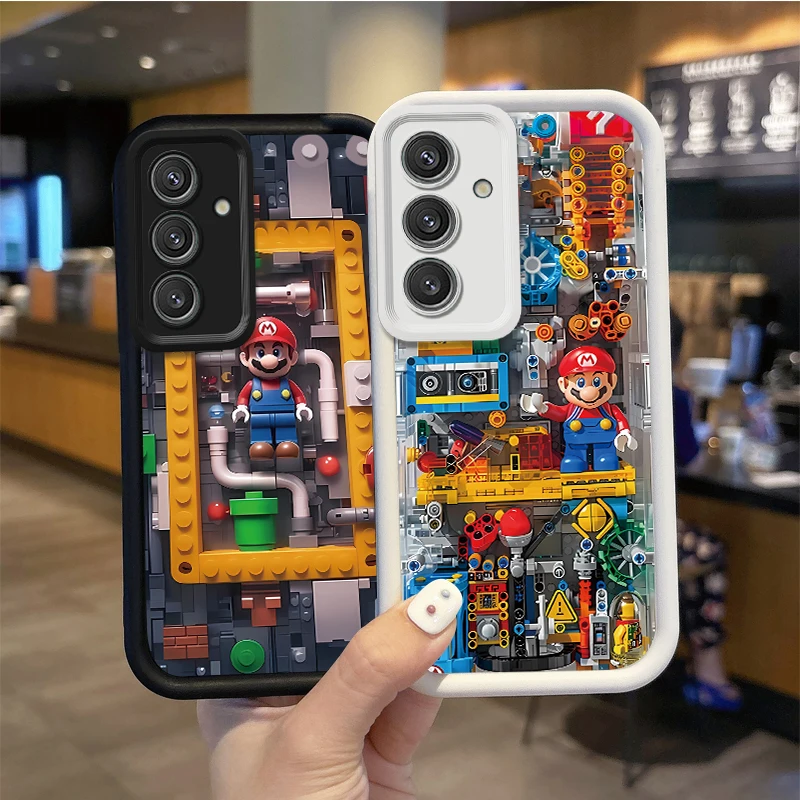 Super Mario Bros Game TPU Case for Samsung Galaxy A35 A34 A33 A32 5G A31 A30 A24 A23 A22 A16 A12 A06 A03 M55 Non-Slip Phone Case