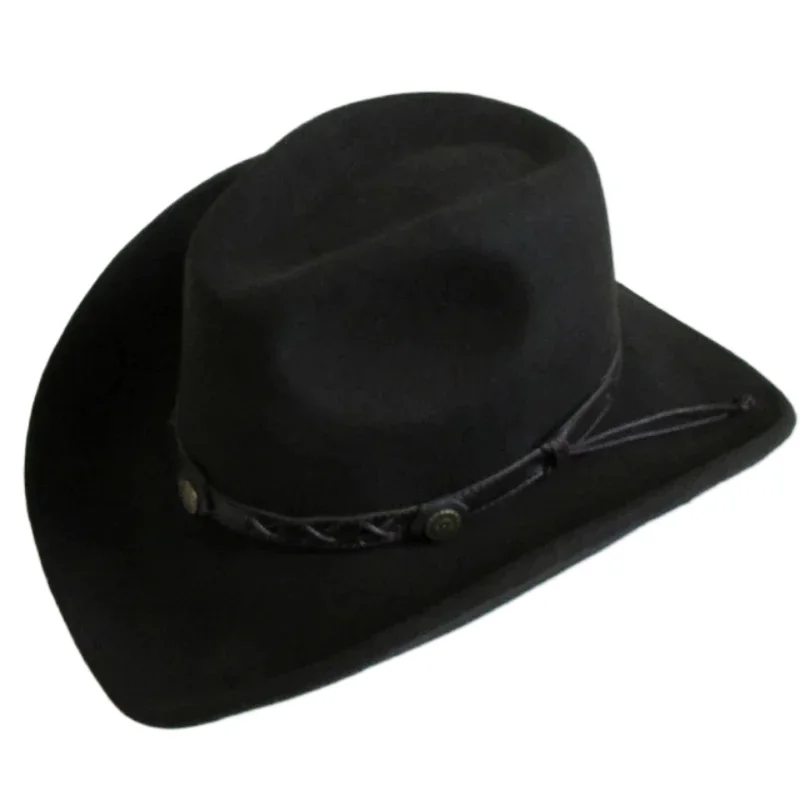 Cowboy Hats Men 100% Wool Waterproof Wrinkle-resistant Western Sombrero Hombre Cappello Uomo Country Wild West Cow Boy Hats