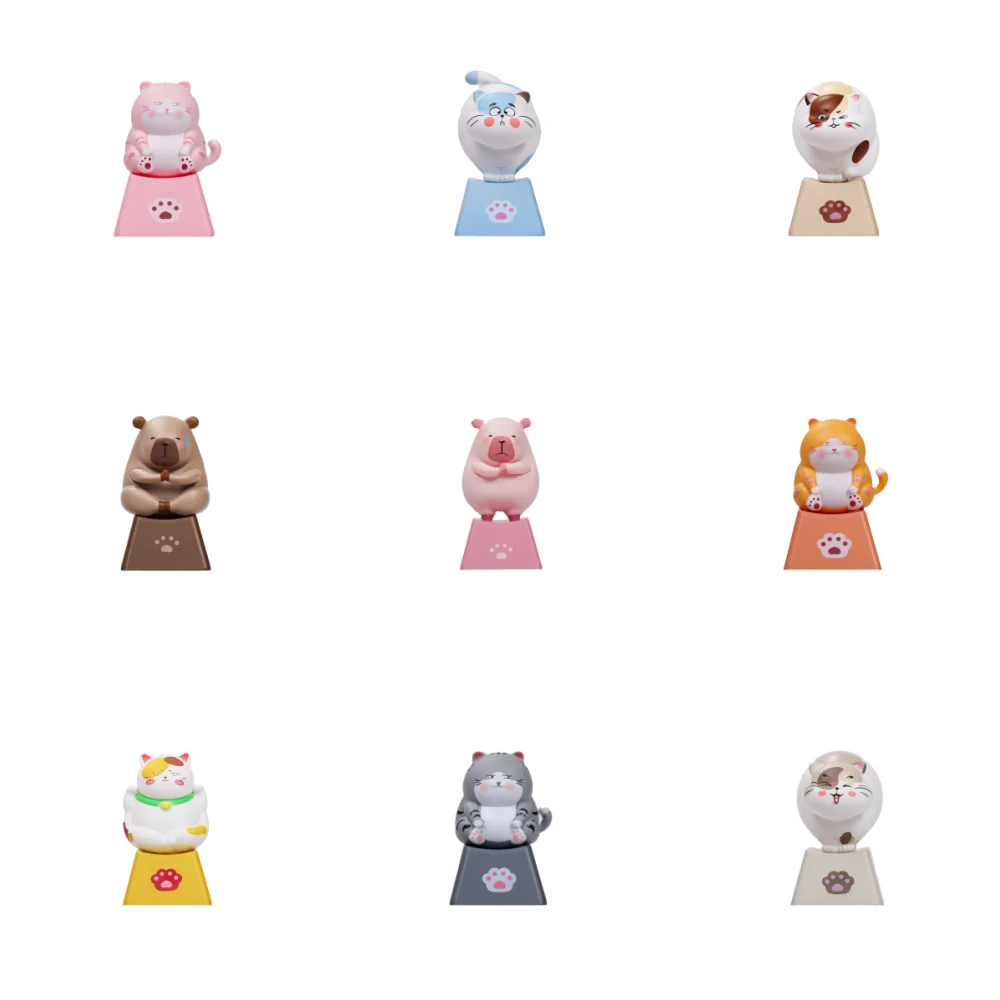 Akko Keycap Switch Tester Set for Cherry MX Mechanical Keyboard Decorative Personality Three-dimensional Keycap Kawaii Gift 9pcs