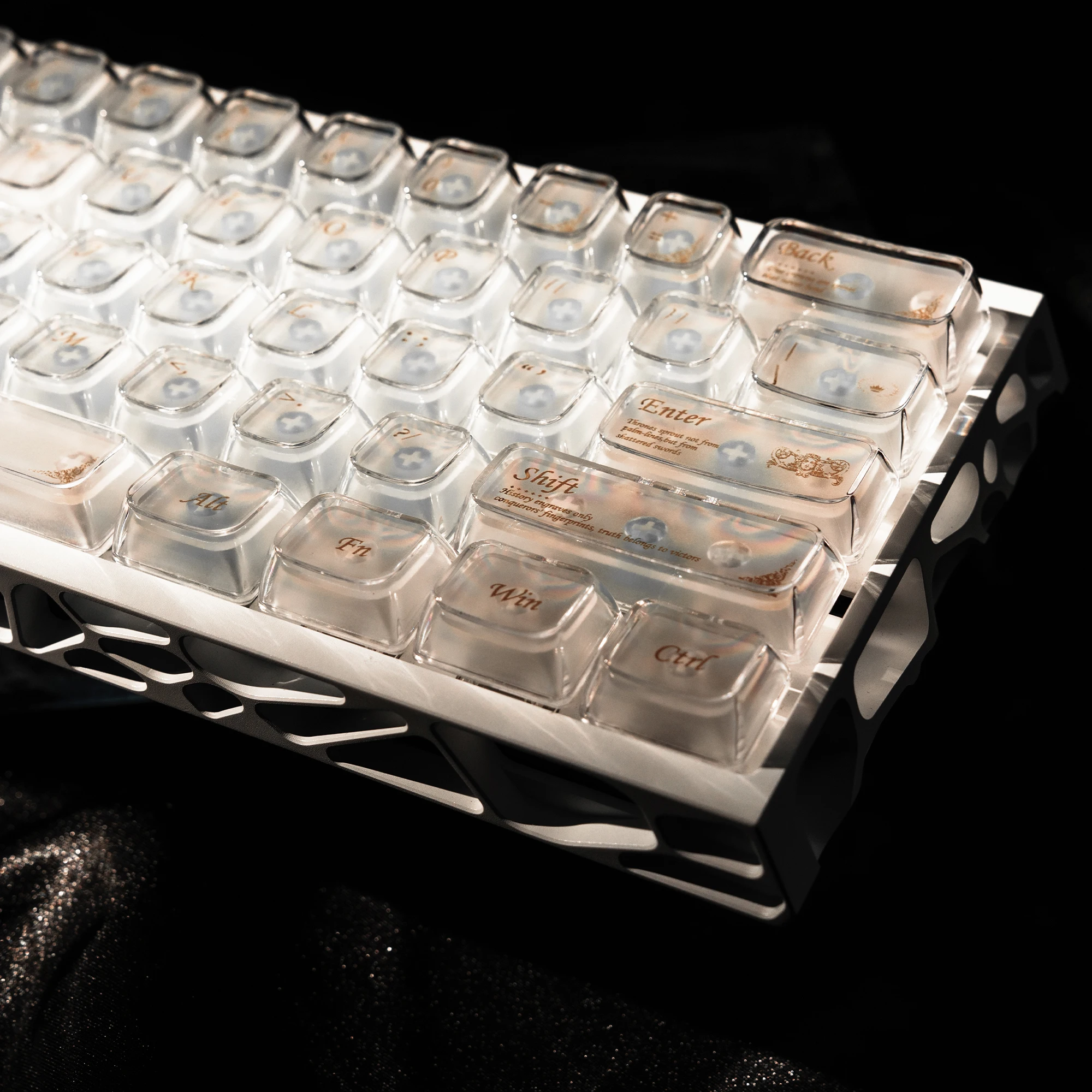 

115 клавиш, прозрачные колпачки для клавиш Luna Fog Crystal PC Keycap RGB Shine Through Key cap MDA Profile для клавиатуры MX Switch