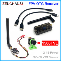 Ready to use 5.8G FPV UVC Receiver Video Downlink OTG VR Android Phone+200/600mW Transmitter+CMOS 1500TVL Camera For RC Drone
