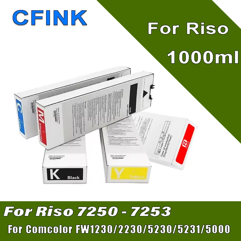 

Compatible Ink Cartridge For Comcolor FW1230/2230/5230/5231/5000 Inkjet Printer for Riso S-7250 S-7251 S-72502 S-7253 FW2230