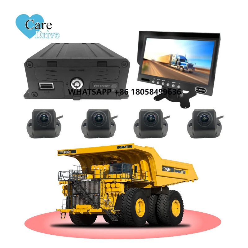 

New Blind Spot Detection System Truck Side View Camra Montor System Detect People Vehicle Nearby Ai Alarm Collision Warning