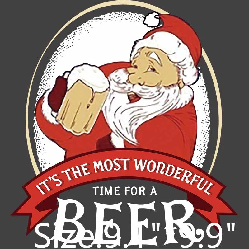 HANDMADE heat transfers DIY DTF Print Santa Claus ELF cross christmas thermo-adhesive patch clothing brands Fashion iron label