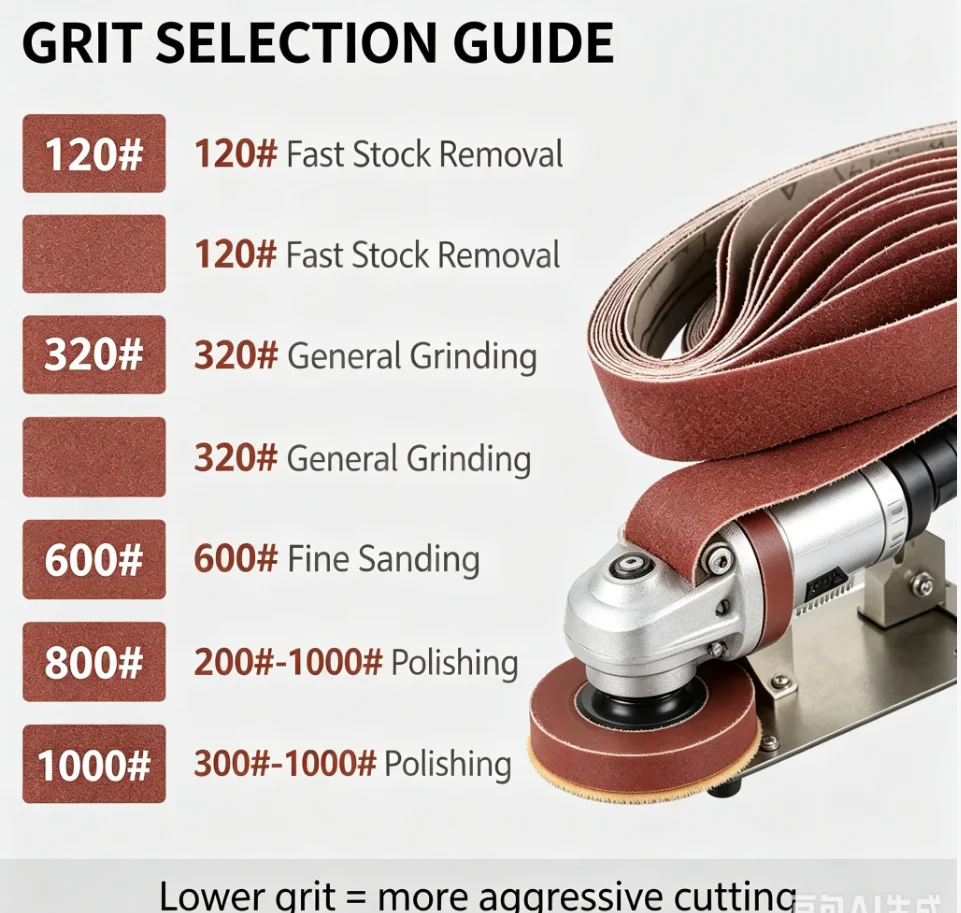 10Pcs 30 X 330 mm abrasive belt - 60/80/120/240/400 grain size - for sanding, filing, grinding and deburring