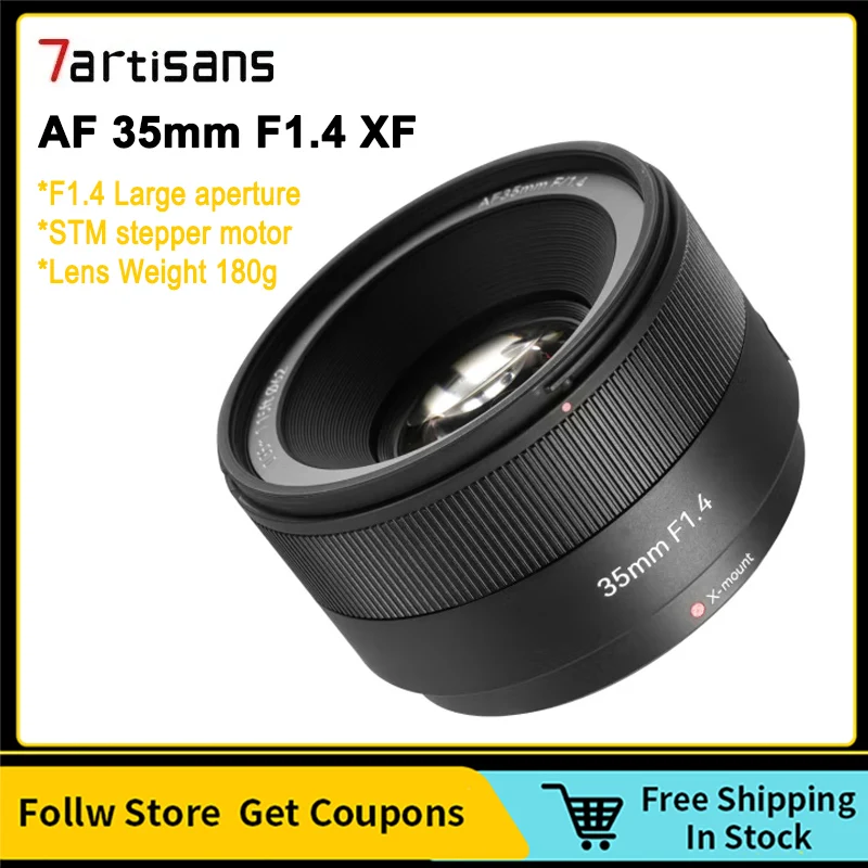 7artisans AF 35mm F1.4 APS-C Autofokus Große Blende Prime Objektiv für Fujifilm XF spiegellose Kameras XM5 XA7 XT30II XA3 XE5 XS20