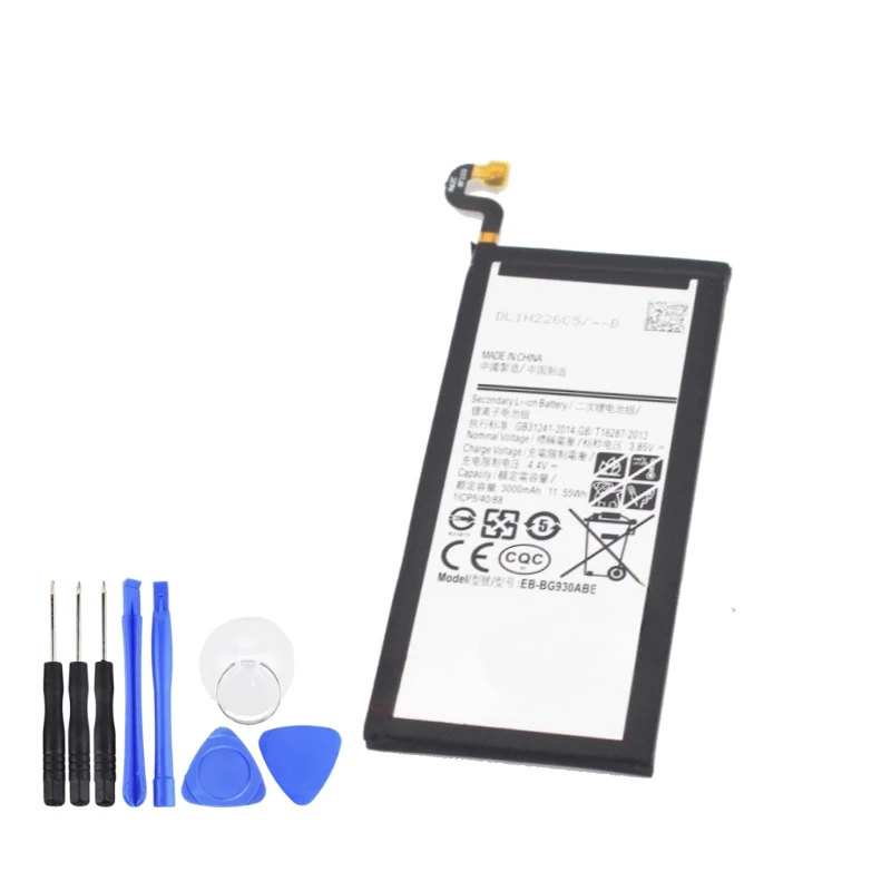 3.85V 3000mAh 11.55Wh EB-BG930ABE Battery for Samsung Galaxy S7 SM-G930F G930 G930FD G930FD G930A G930V/T G9300 +tools
