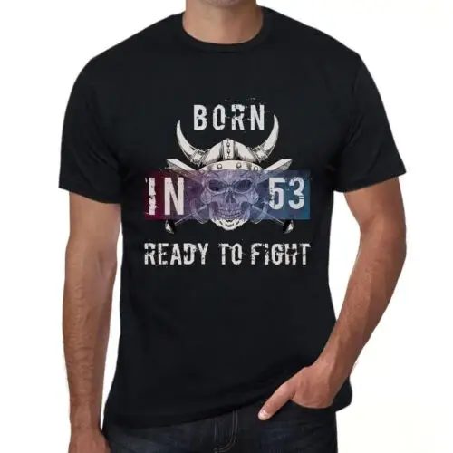 Heren Grafisch T-Shirt Geboren in 53, klaar om te vechten – Born In 53 Ready To