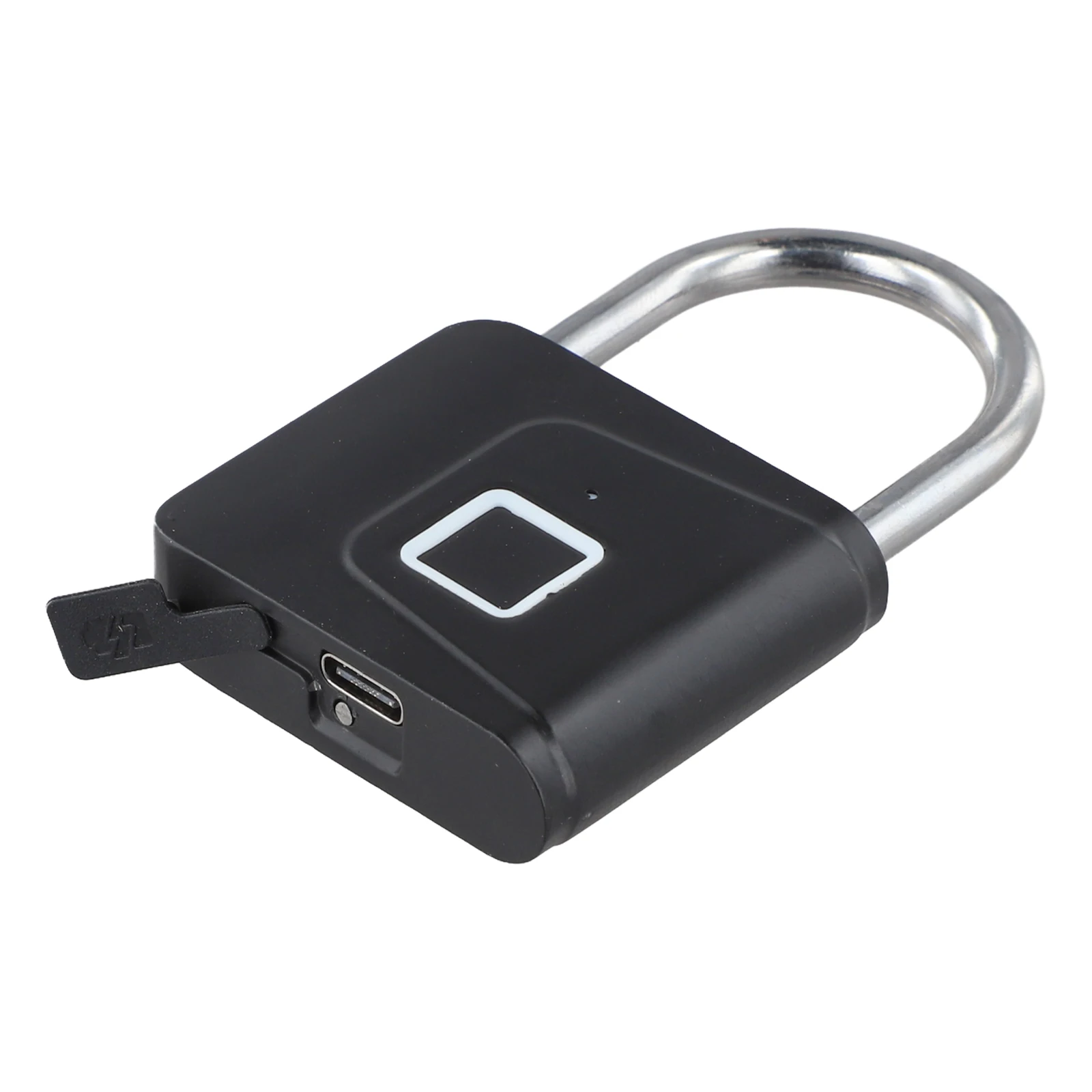 1pc Fingerprint Padlock Zinc Alloy USB Rechargeable Keyless Lock For Door Gym Locker Luggage Security Hardware
