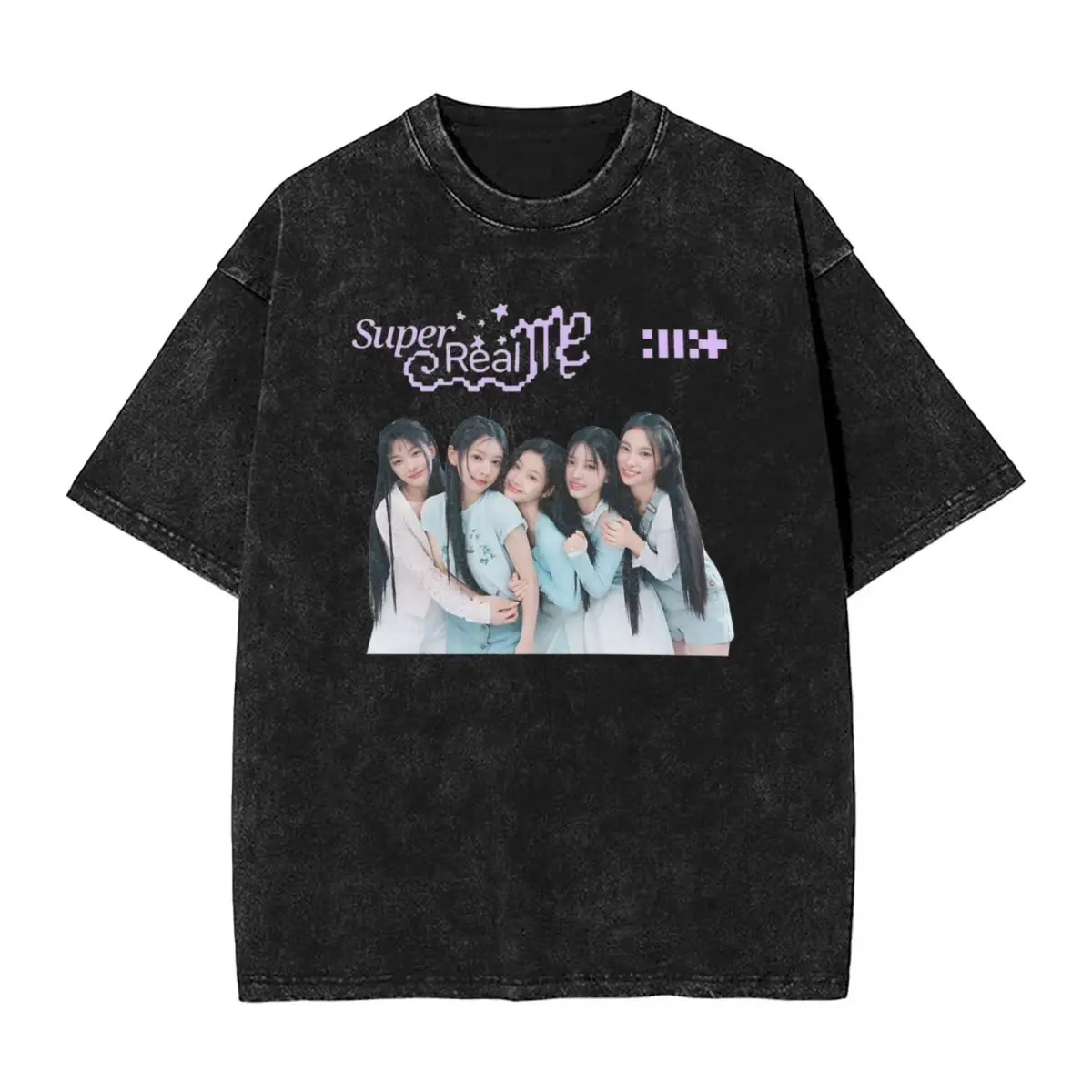 Футболка ILLIT в стиле K-POP для девушек, потрясающая хлопковая тенниска с круглым вырезом, майка в стиле Харадзюку, Одежда большого размера под заказ