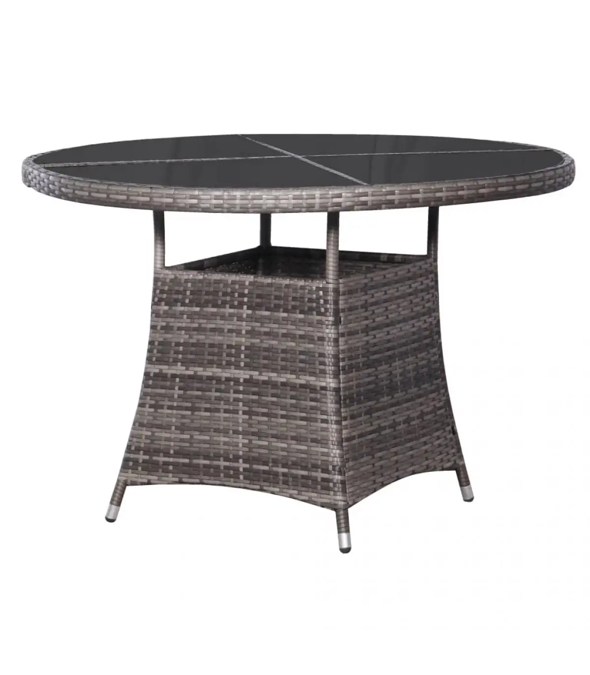 Garden tables garden table 110x74 cm gray synthetic rattan