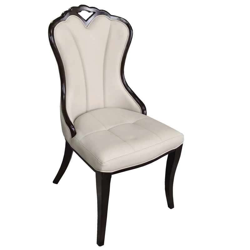

Modern Restaurant Fashion Soft Bag Hotel Leisure Korean Villa Solid Wood Chair