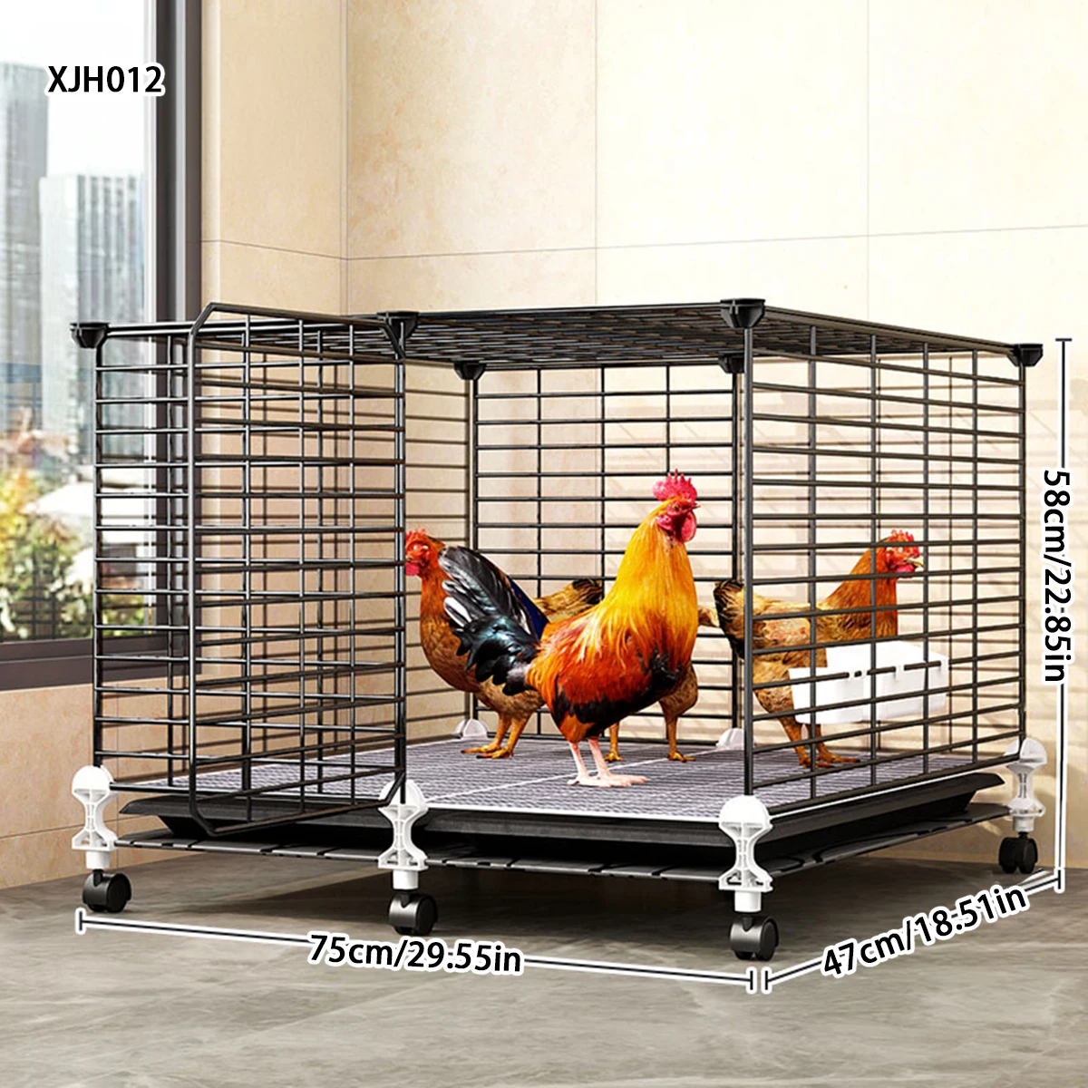 Multi-Layer Chicken Coop with Three Layers, Large and Extra-Large Size, Household Iron Cage for Raising Poultry, Goose, Duck, and Chicken Pens with