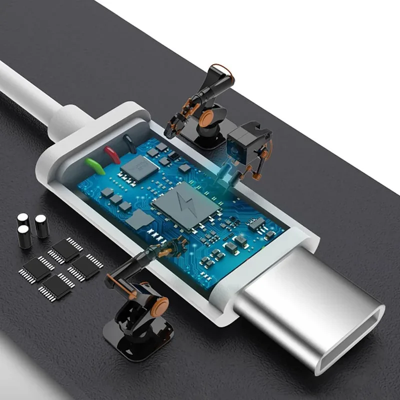 สายชาร์จเร็ว 1-2 ชิ้น 20W USB A to USB C สำหรับ iPhone 16 15 Pro Max Plus Samsung Xiaomi Huawei สายแปลง Type-C to Type-C