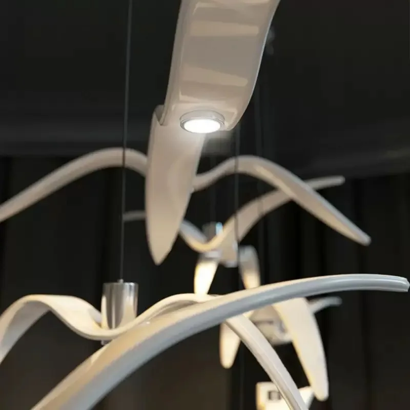 Nordic Modern Seagull Pendant Lamp Resin Bedroom Bedside Restaurant Kitchen Staircase Corridor Living Room Led Lighting Lights