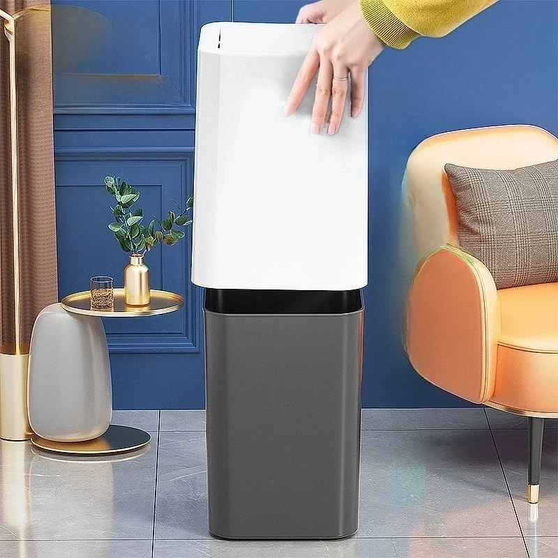 Light luxury pedal trash can with lid, large capacity, suitable for kitchen, living room, bathroom, and toilet