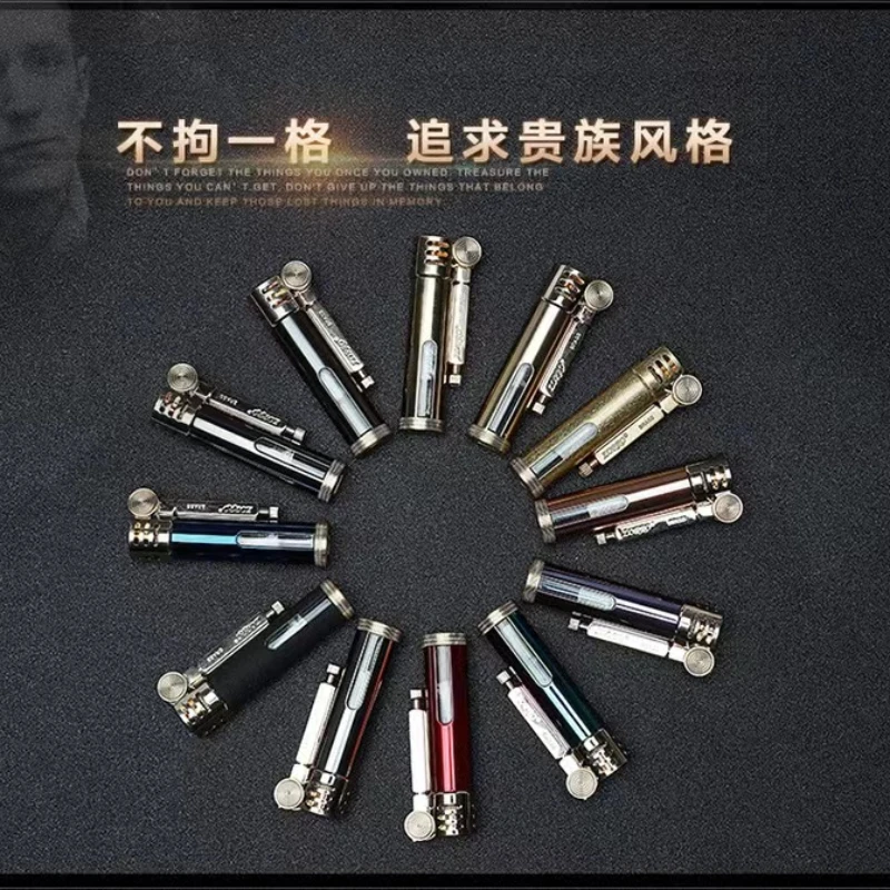 NEW Zorro Retro Petroleum Lighter Transparent Oil Tank Metal Brass Trenches Kerosene Gasoline Oil Cigarette Lighters Men Gift