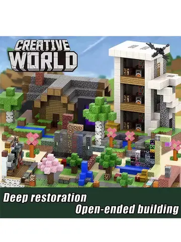 New Magnetic Blocks-Build Mine Magnet World Set for Boys Girls, Sensory Construction Toys for Toddlers Christmas Gifts