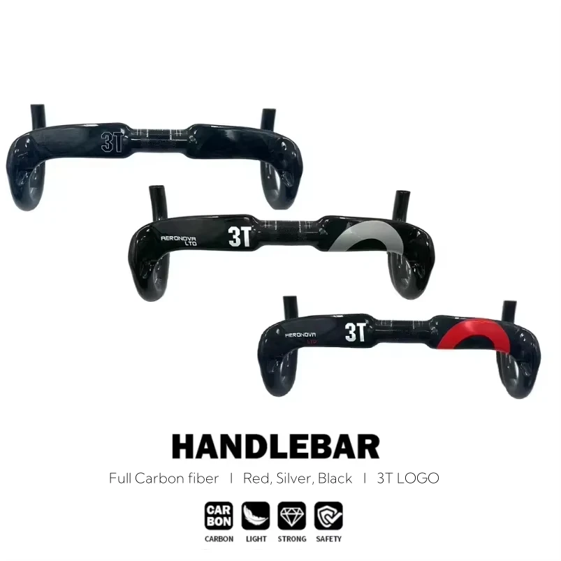 

Full Carbon Road Bike Handlebar UD Carbon Fiber Handlebar Drop Aero Handlebars 31.8*400/420/440mm