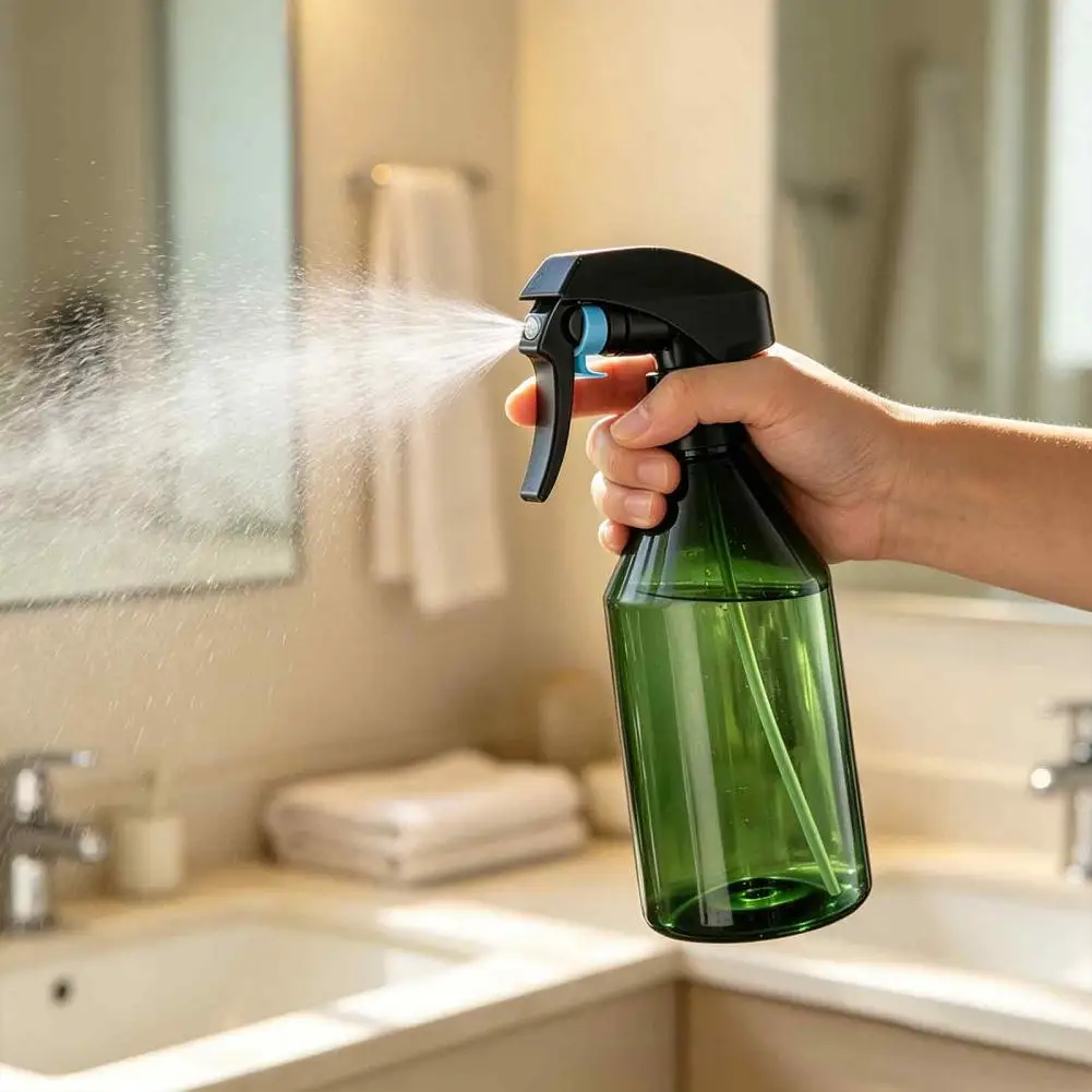 300ml Capacity Portable Transparent PET Spray Bottle Fine Atomization Nozzle Refillable Dispenser for Home Garden Daily Use