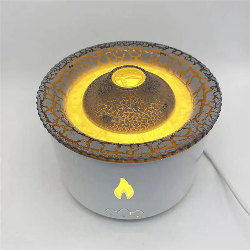 Humidificador de llama 3D, difusor de Aroma de aceite, humidificador de 350ML para sala de estar, oficina, fragancia, calma el sueño, atomiza el enchufe de la UE