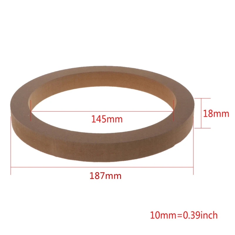 1 Pair MDF Speaker Spacer Rings 6.5