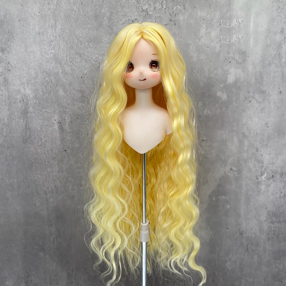 BJD-Puppenlockenperücke für Puppen 1/6 1/4 1/3 BJD-Puppenhaar Lange Perücke Prinzessinnenhaarperücke Puppenspielzeug – Detail 1