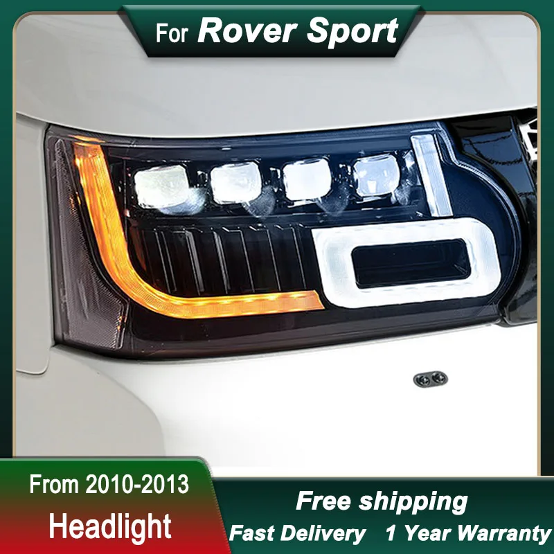 Car Full LED Matrix Projector Headlights for Land Range Rover Sport L320 2010-2013 Blue Start LED DRL Auto Signal light