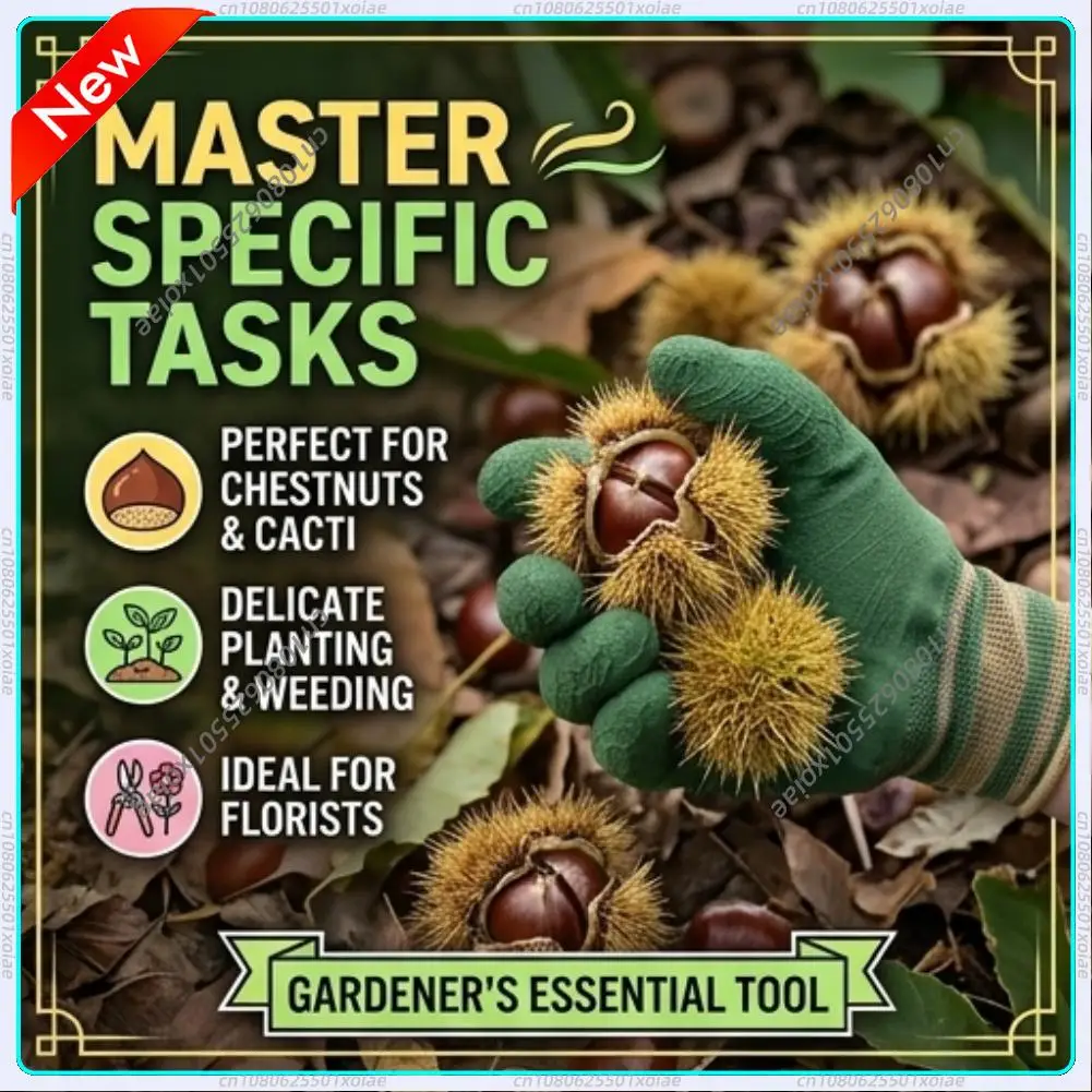 Heavy Duty Garden Gloves Thorn Proof Waterproof Latex Grip Work Glove Anti-Stab Protective Gear for Chestnut Picking Gardening