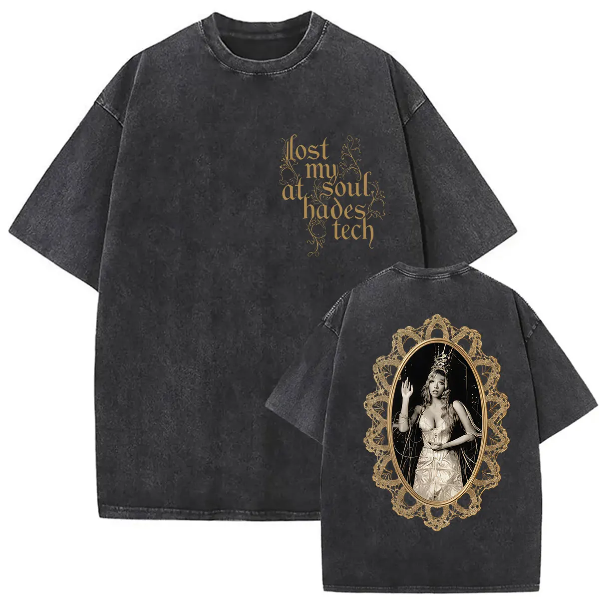 Melanie Martinez Hades Tour 2026 Vintage Washed Graphic T Shirts Men Women's Aesthetic Clothing Fashion Oversized Cotton T-shirt